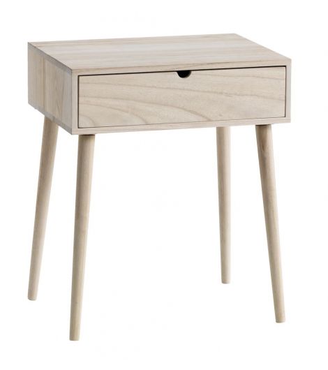 Bedside table ILBRO 1 drawer natural