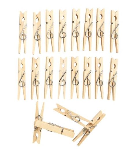 ملاقط خشب حزمة مؤلفة من 20 ملقط