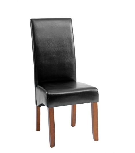 كرسي طاولة طعام جلد صناعي بني