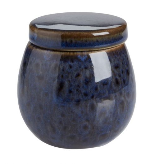 Storage jar KALLINGE Ø9xH9cm blue