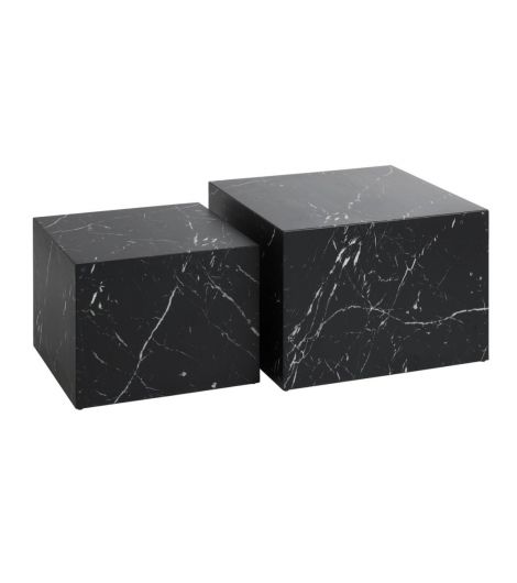 Coffee table TINGSTED 45x45/55x55 marble colour 2 pcs