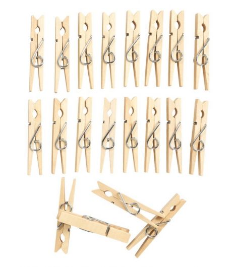 ملاقط غسيل خشبية 20 قطعة