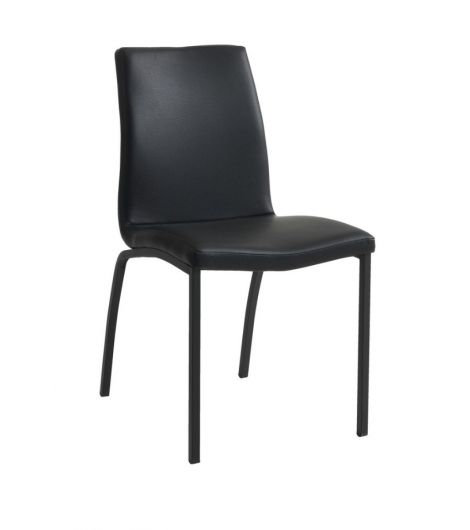 Dining chair ASAA black faux leather