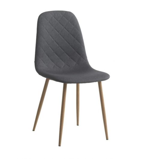 كرسي طعام JONSTRUP - نسيج رمادي داكن/بلوط