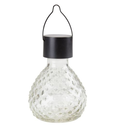 مصباح بالطاقة الشمسية 9x13 سم - أسود