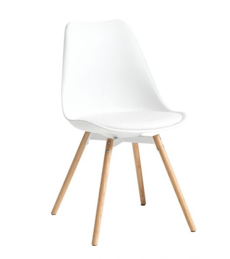 Dining chair KASTRUP white/oak