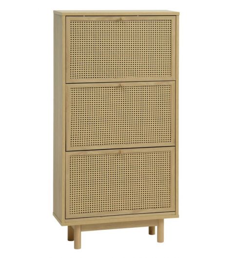 خزانة أحذية HALMSTAD بـ3 مقصورات - خيزران صناعي/مظهر البلوط