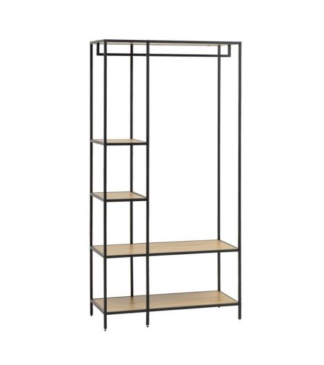 وحدة أرفف لمدخل المنزل TRAPPEDAL - بلوط/أسود