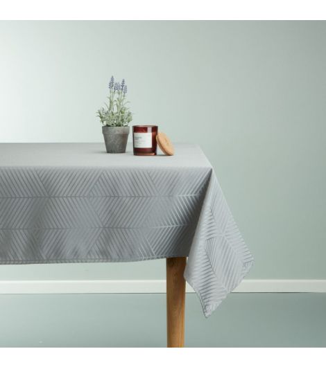 Tablecloth BLOMME 140x240 grey