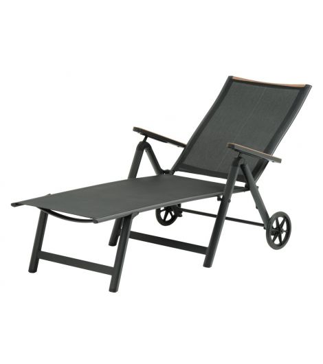 كرسي استلقاء خارجي BREDSTEN - مقاس 79 × 187 سم، أسود