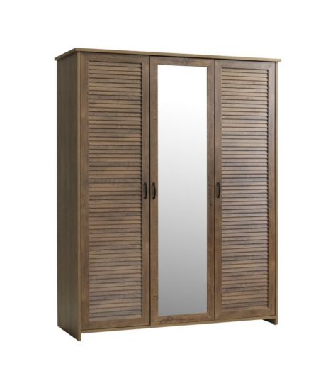 خزانة ملابس MANDERUP بـ3 أبواب - مقاس 166×210، مظهر البلوط البري