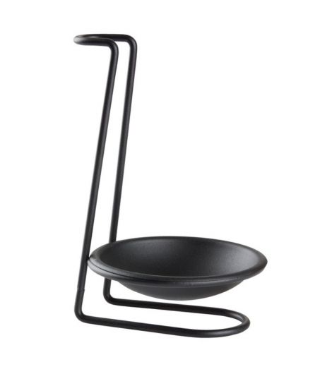 حامل فرشاة تنظيف الأطباق ARNT - قطر 11×ارتفاع 18 سم، ستينلس ستيل باللون الأسود