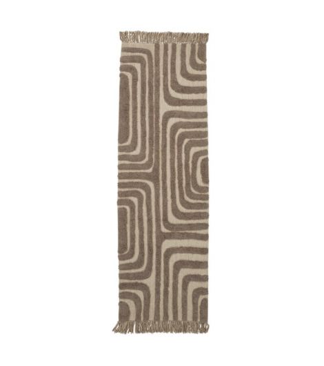 سجادة BERGASTER - مقاس 65×200، بني/بيج
