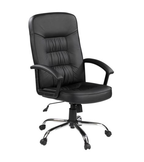 كرسي مكتبي SKODSBORG - جلد اصطناعي أسود/كروم