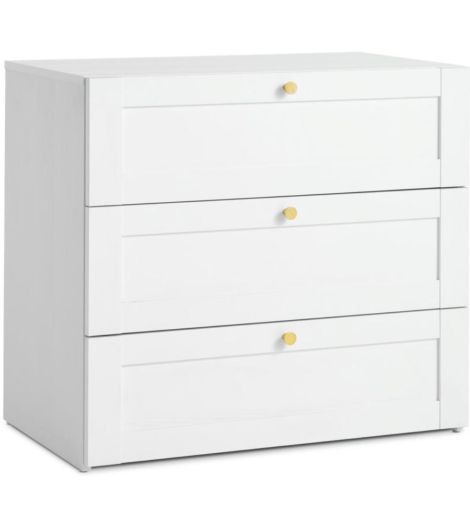 صندوق تخزين FRAMLEV بـ3 أدراج - أبيض