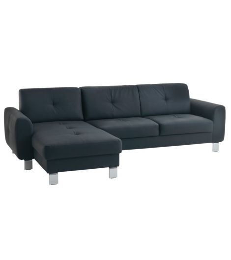 Sofa DAMHALE chaise longue black