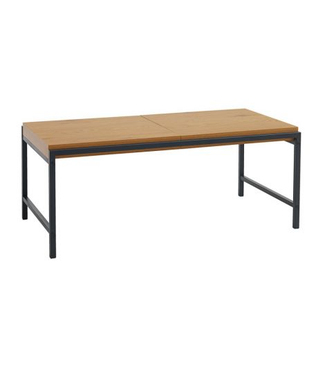 طاولة قهوة TRAPPEDAL - مقاس 50×100 سم، بلوط/أسود