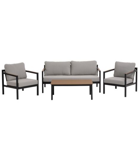 طقم لاونج لـ 4 أشخاص - رمادي