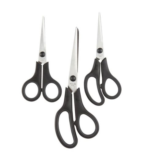 مقص JOAKIM - عبوة من 3 قطع، أسود