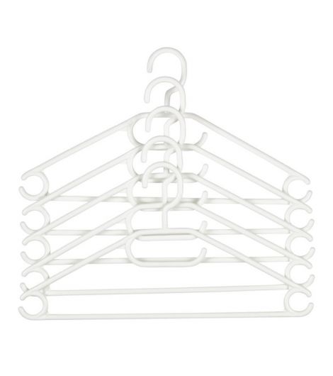 علاقات ملابس TRYGVE - عبوة من 5 قطع، أبيض