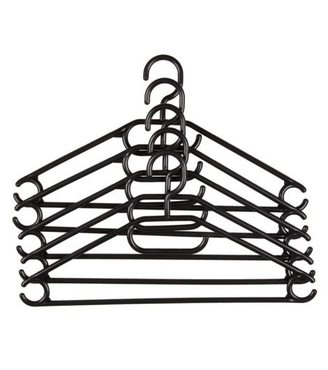 علاقات ملابس TRYGVE - عبوة من 5 قطع، أسود