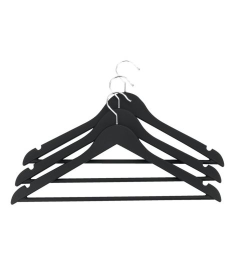 علاقات ABSALON - طول 44 سم، عبوة من 3 قطع باللون الأسود