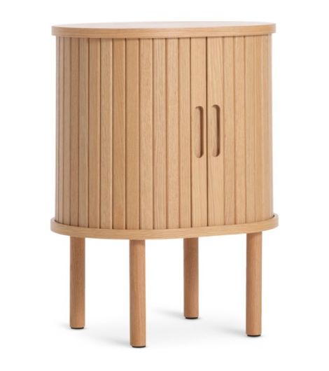 Bedside table LYNGVIG 2 tambour doors natural oak
