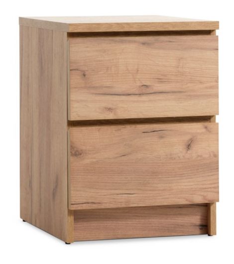 Bedside table LIMFJORDEN 2 drawers natural oak colour