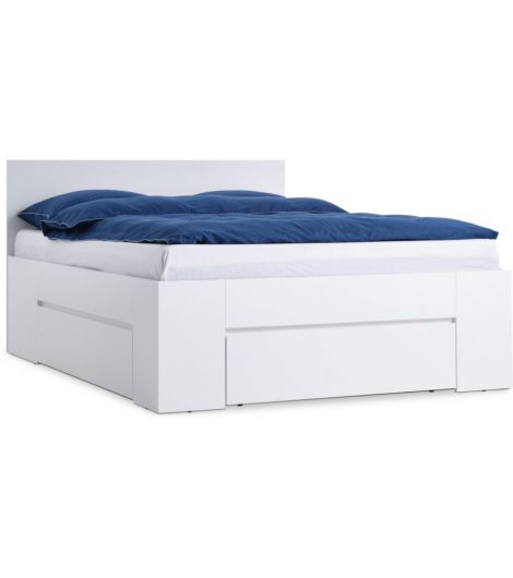 إطار سرير LIMFJORDEN بـ3 أدراج - مقاس 140×200، أبيض