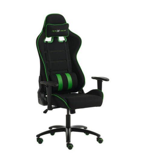 كرسي ألعاب LAMBJERG - نسيج شبكي أسود/ أخضر