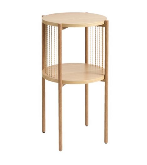 Bedside table SNESLEV 1 shelf oak colour