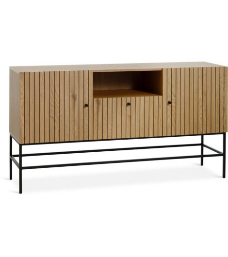 خزانة بوفيه HEMDRUP ببابين ودرج واحد - مظهر البلوط