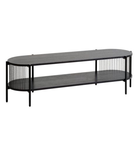 طاولة تليفزيون منخفضة SNESLEV برف واحد - أسود