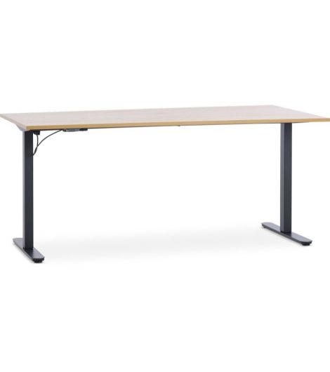 مكتب SVANEKE متغير الارتفاع 80×160 - مظهر البلوط/أسود