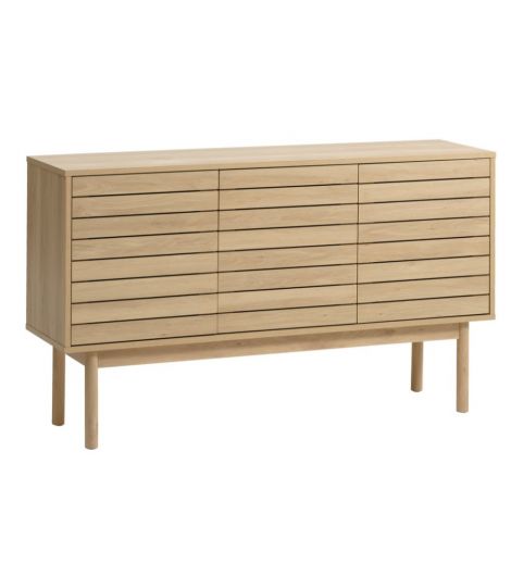 خزانة بوفيه HALMBY بـ3 أبواب - مظهر البلوط