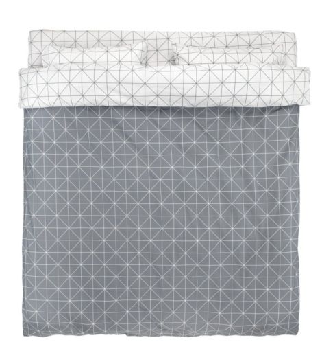 Duvet cover set with sheet ATLA 180x200 grey