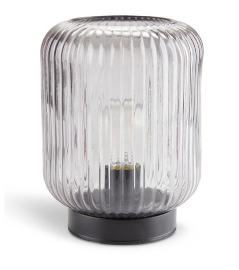 مصباح SIMMA بالبطارية - قطر 13 سم × ارتفاع 17 سم، رمادي