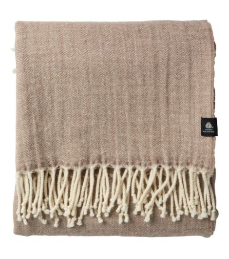 بطانية خفيفة BRUNIA من الصوف - مقاس 130×170، بيج داكن