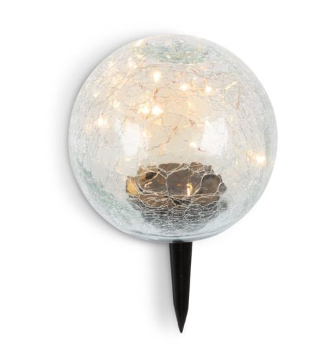 مصباح HAVSVALE بالطاقة الشمسية - قطر 15 سم× ارتفاع 25 سم، شفاف