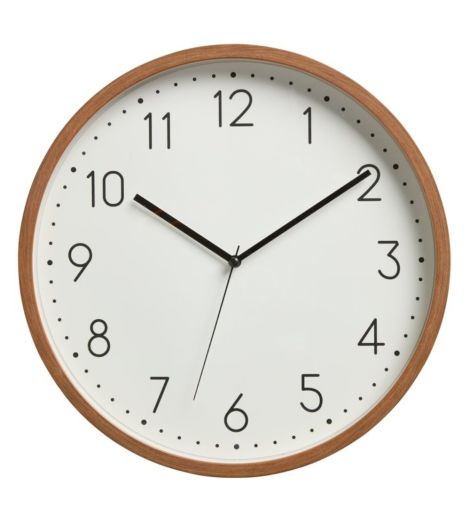 ساعة حائط ASKILD - قطر 30 سم، بني