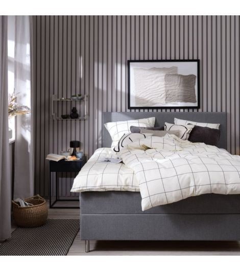 طقم غطاء لحاف CRISTA - مقاس 200×220، أبيض/أسود