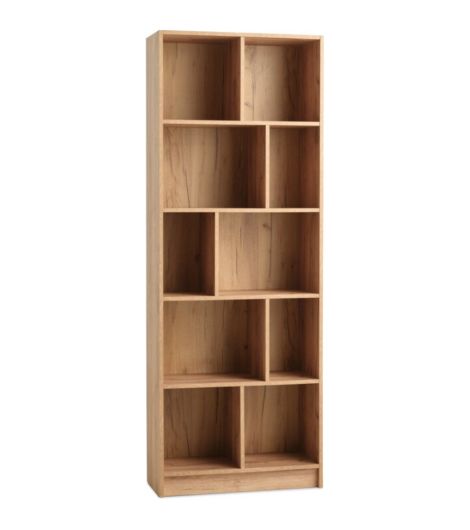 خزانة كتب MOSBJERG بـ10 أرفف - لون بلوط بري طبيعي