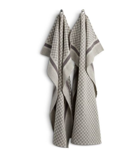 منشفة شاي LIMURT - مقاس 50×70، رمادي، طقم من قطعتين