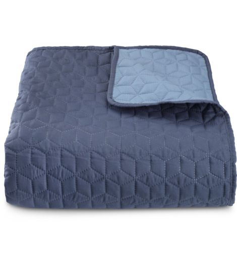 Bed throw ROSENTRE 240x260 blue