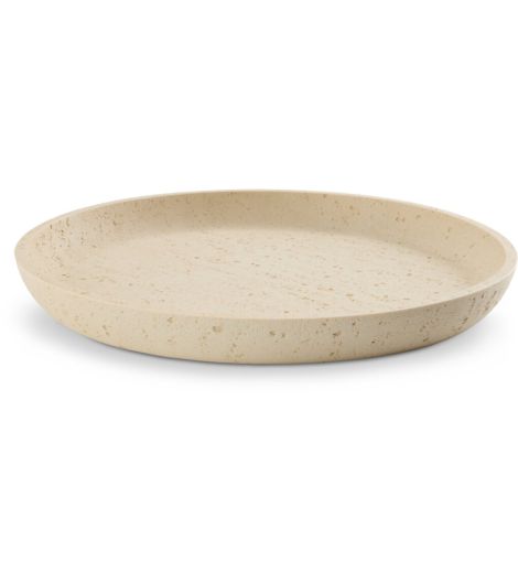 صينية ديكور JENSUFFE - مقاس 30×ارتفاع 3 سم، بيج