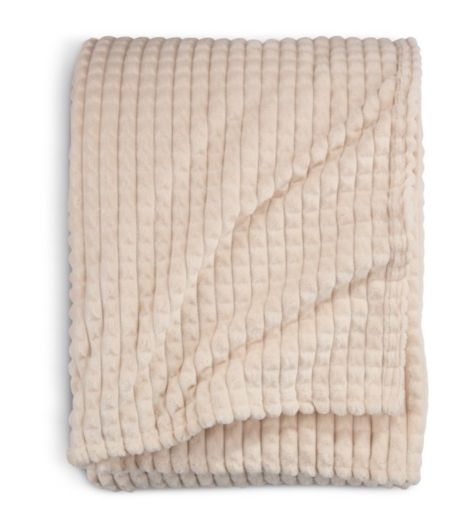 Bed throw HAGTORN 200x220 fleece beige