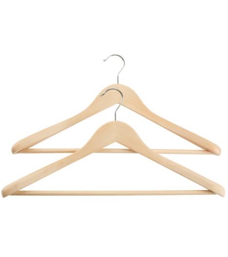 علّاقات SIGFRID - طول 45 سم، خشب للمعاطف، طقم من قطعتين