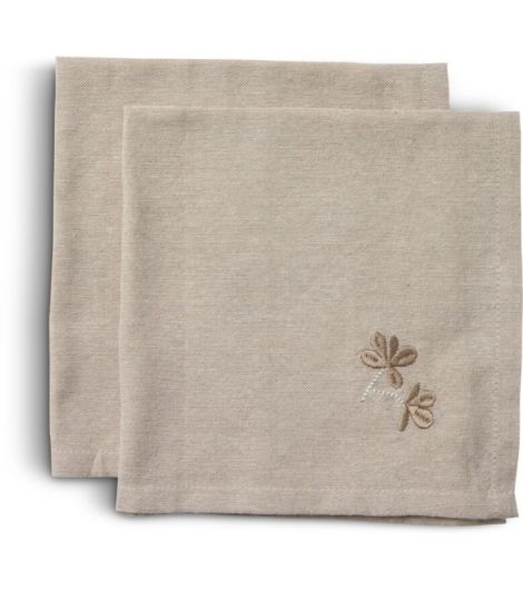 منديل قماش DAGFIOL - مقاس 40×40، رمادي، طقم من قطعتين