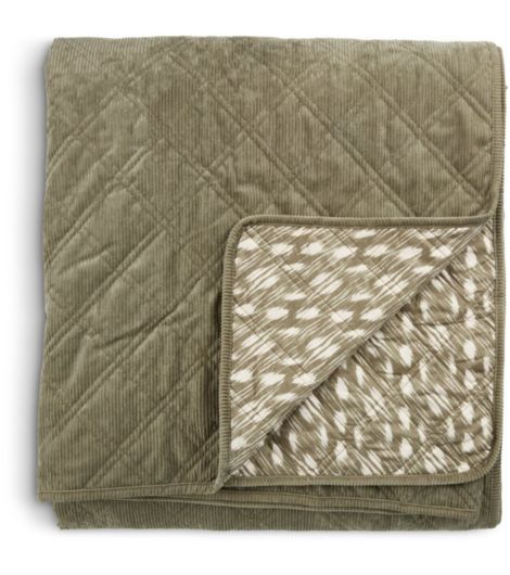 Bed throw VILLMORELL 220x240 green/white