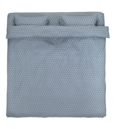 Flannel duvet cover set with sheet MARCELA 200x220 blue